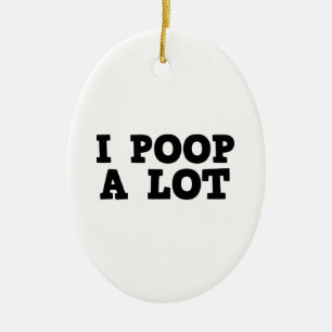 Mig Poop ett lott Julgransprydnad Keramik