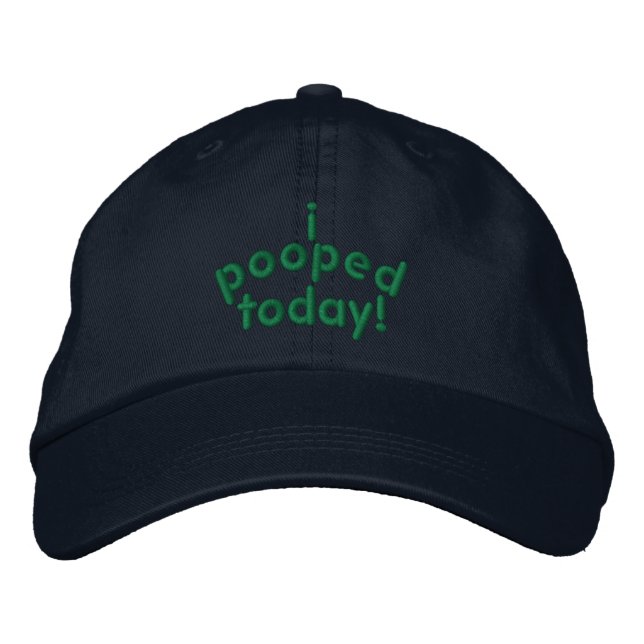 Mig Pooped i dag Broderad Keps (Framsida)