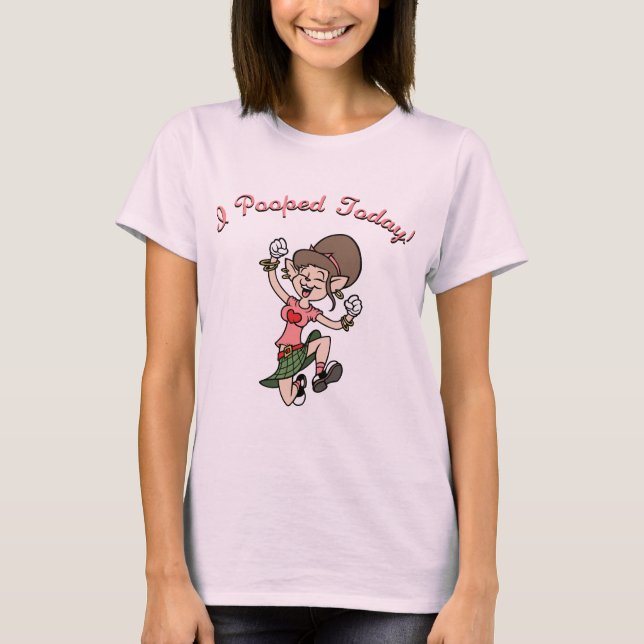 Mig Pooped i dag! - f Tee Shirt (Framsida)
