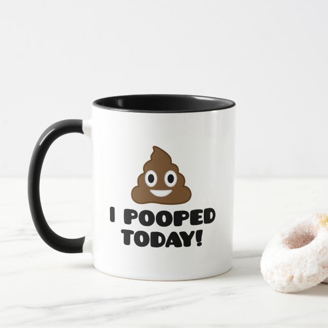 Mig Pooped i dag kaffemugg (Med munk)