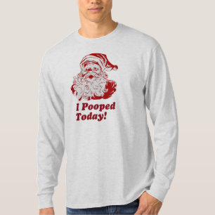 Mig Pooped i dag Santa manar   Lång-muff skjorta T Shirt