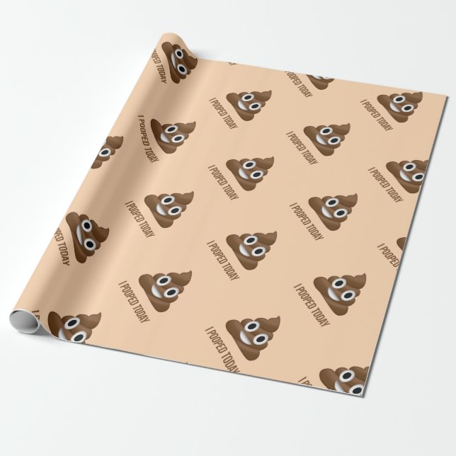 Mig Pooped som ler i dag bajsemoticonen Presentpapper (Utrullad)