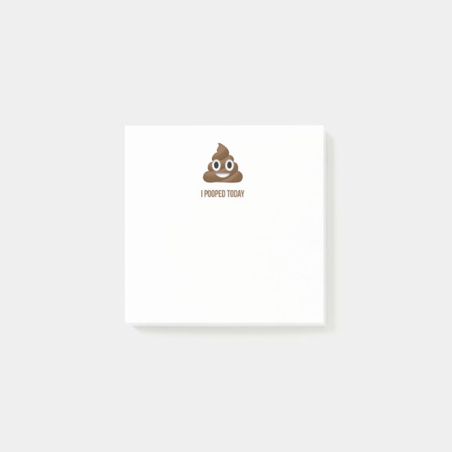 Mig Pooped som ler i dag emoticonen Post-it Block (Framsida)