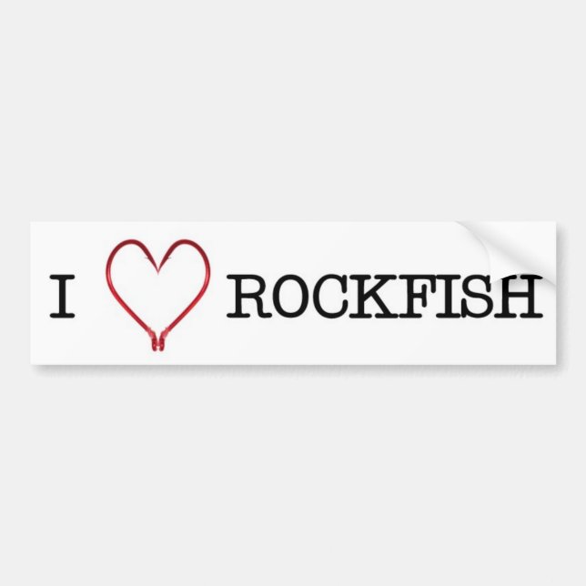 Mig [Rockfishbildekal för hjärta] Bildekal (Framsidan)