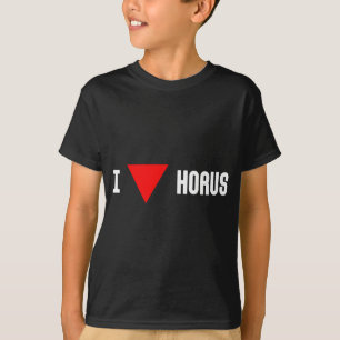 Mig röd triangel Horus (mörk) T-shirt