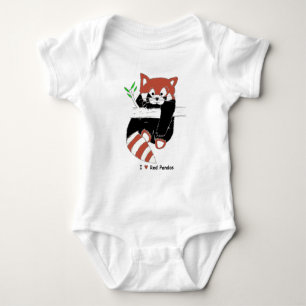 Mig röda Pandas för hjärta T-shirt