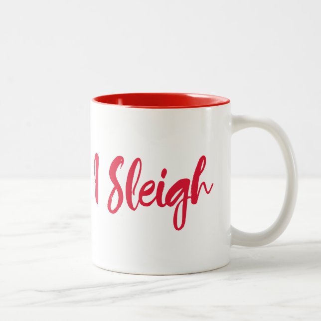 Mig rolig vintermugg för Sleigh Två-Tonad Mugg (Höger)
