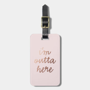 Mig '' rosa bagagemärkre för M Outta här Bagagebricka