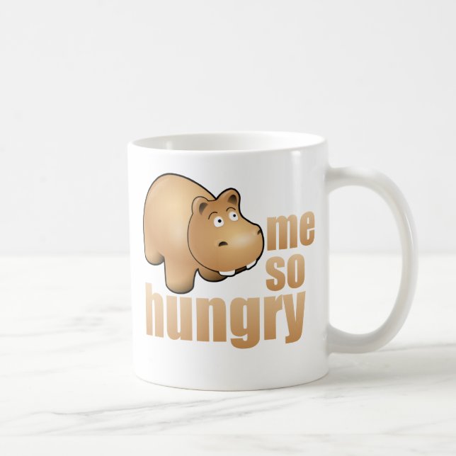 mig så hungrig rolig flodhästkaffemugg kaffemugg (Höger)