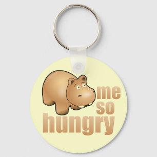 mig så hungrig rolig flodhästkeychain nyckelring