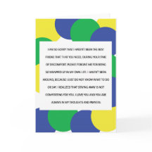 Mig så ledsen förmiddag, inlevelsekort