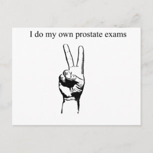 Mig så min egna prostataexamen vykort