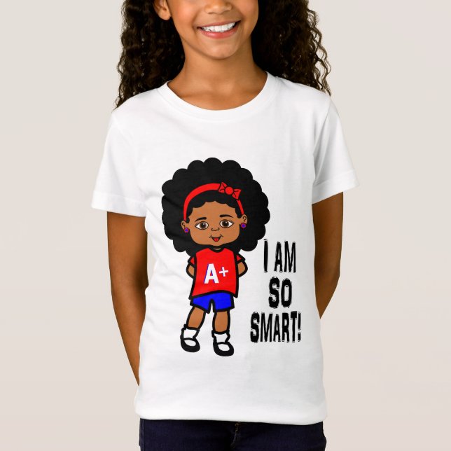MIG SÅ SMART FÖRMIDDAG! Flicka t-skjorta Tee Shirt (Framsida)