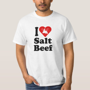 Mig salt nötkött för hjärta t shirt