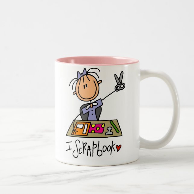 Mig Scrapbook Två-Tonad Mugg (Höger)