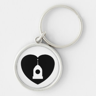 Mig Servos <3! keychain i svart Rund Silverfärgad Nyckelring