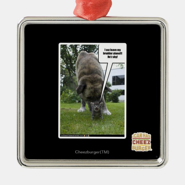 Mig sezlämnor min ensamma brudder julgransprydnad metall (Framsidan)