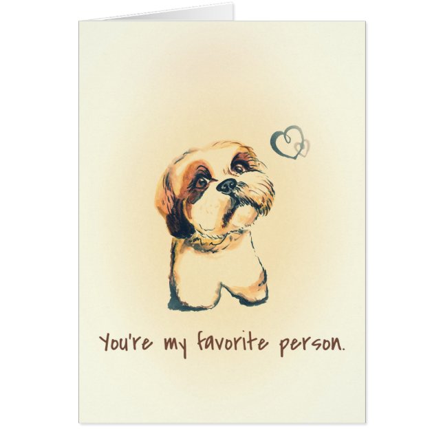 Mig shih tzu inte hälsningskort (Framsidan)