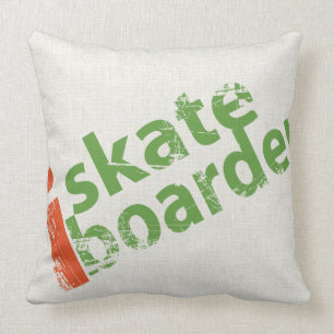 Mig SkateBoarderGrungetext Kudde