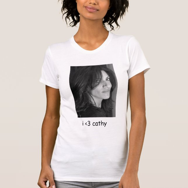 "mig < skräddarsy t-skjorta för 3 cathy" - tee (Framsida)