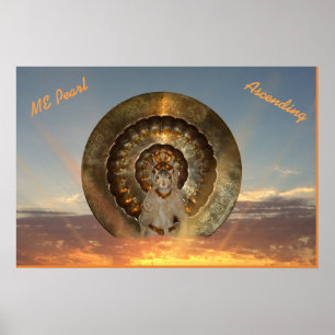 "MIG som är pärlemorfärg, sakral ekorre, stigande" Poster