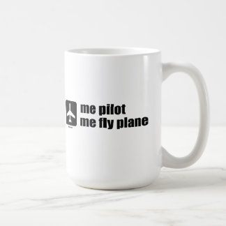 mig som är pilot- mig klipskt flygplan kaffemugg
