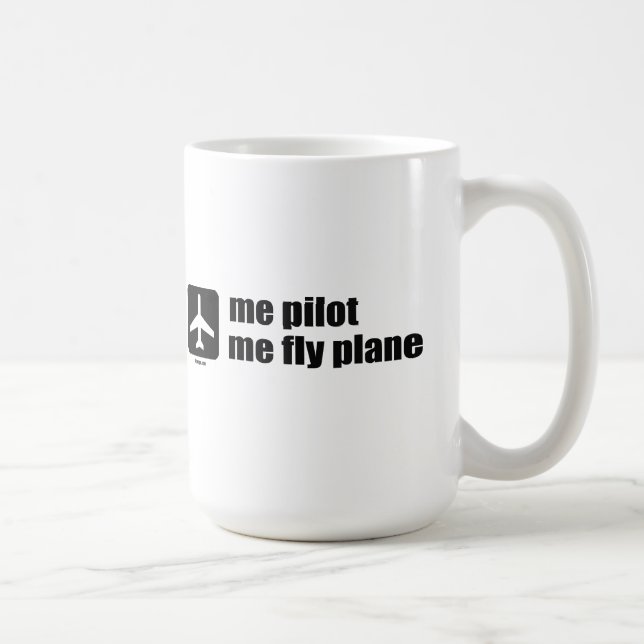 mig som är pilot- mig klipskt flygplan kaffemugg (Höger)