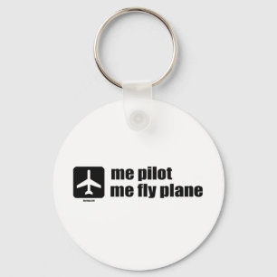 mig som är pilot- mig klipskt flygplan nyckelring