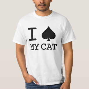 "MIG SPADE FÖR KATTÄLSKARE FÖR MIN KATT" RÄDDI T SHIRT