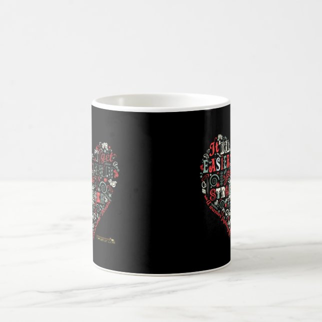 Mig starkare har - hjärta kaffemugg (Center)