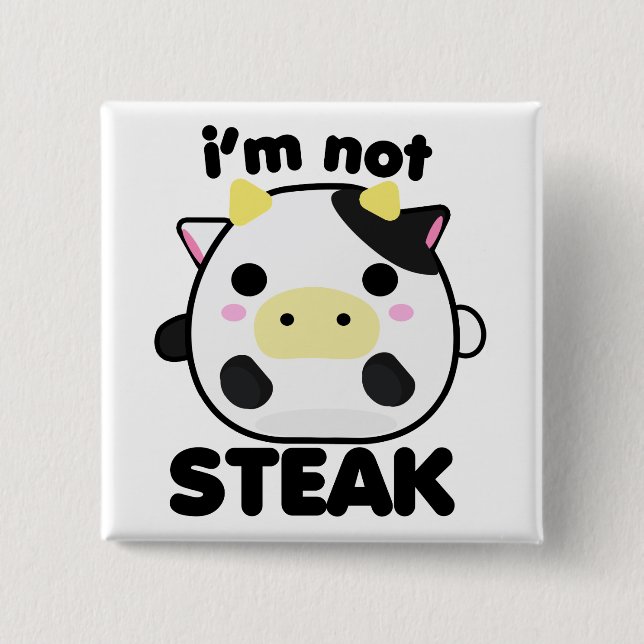 Mig STEAK för förmiddag inte Knapp (Framsida)
