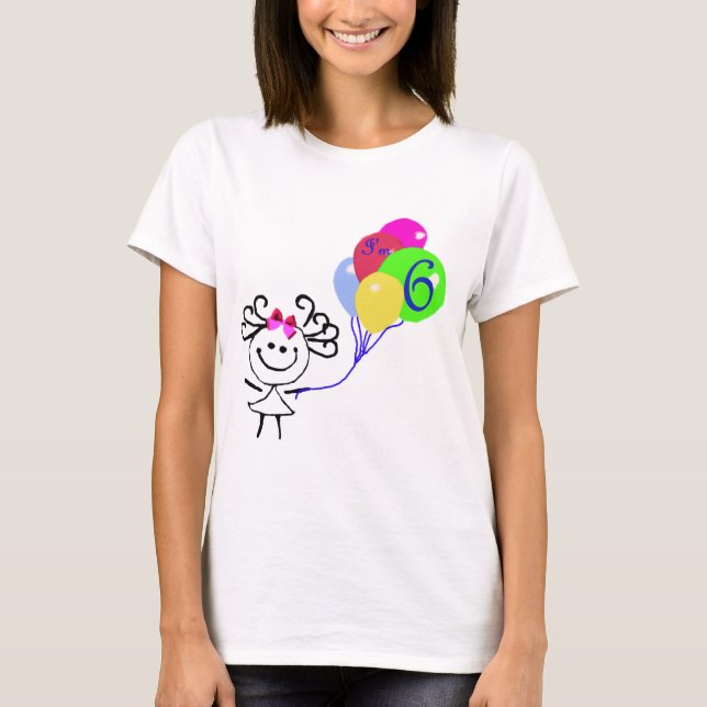 Mig stick figur för förmiddag 6 t shirt (Framsida)