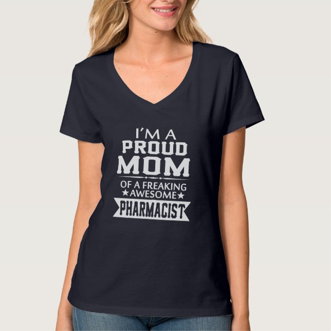 Mig STOLT PHARMACISTS för förmiddag MAMMA T-shirt (Framsida)