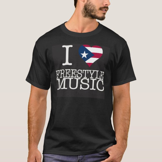 MIG SVART FÖR MUSIK FÖR PR-HJÄRTAFRISTIL TEE SHIRT (Framsida)