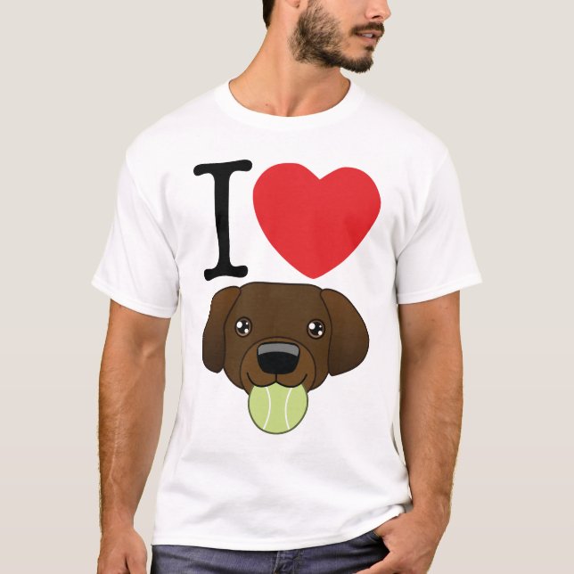 Mig T-tröja för hjärtachokladlabb T Shirt (Framsida)