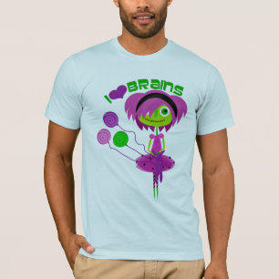 Mig T-tröja för maj för hjärtahjärnZombie T-shirt
