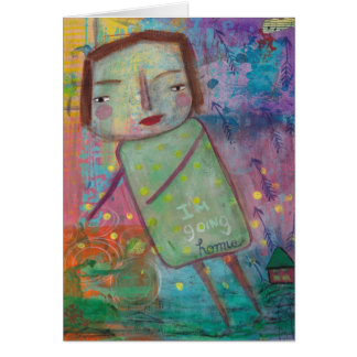 Mig tomt kort för förmiddag som går hem