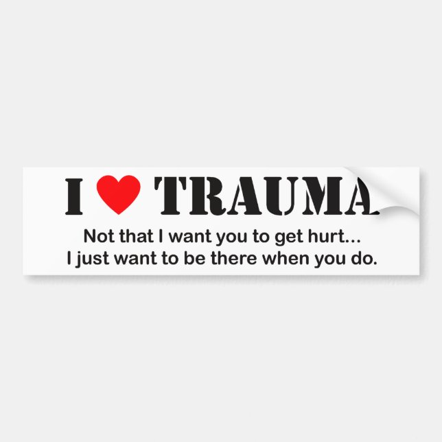 Mig ♥trauma bildekal (Framsidan)