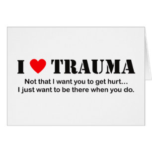 Mig ♥trauma hälsningskort