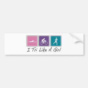 mig tri något liknande en flicka (Triathlete) Bildekal