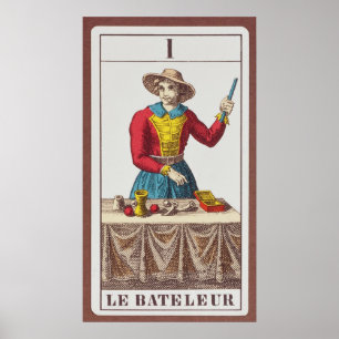 Mig trollkarlen, sju tarotkort poster