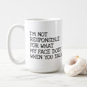 Mig typografi för ansvarig för förmiddag inte kaffemugg