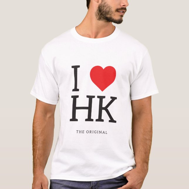 Mig utslagsplatser för hjärtaHK (Hong Kong) T Shirt (Framsida)