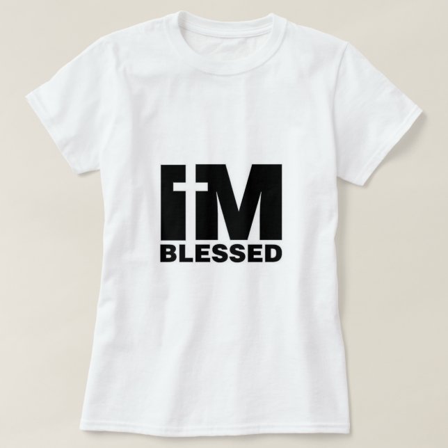 Mig välsignad T-tröja för förmiddag T-shirt (Design framsida)