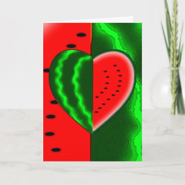 Mig vattenmelon (för hjärta) kort