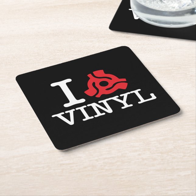 Mig vinyl för 45 adapter underlägg papper kvadrat (Vinklad)