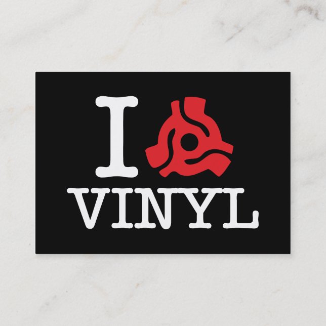 Mig vinyl för 45 adapter visitkort (Baksida)