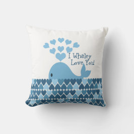 Mig Whaley kärlek dig! Blått Kudde