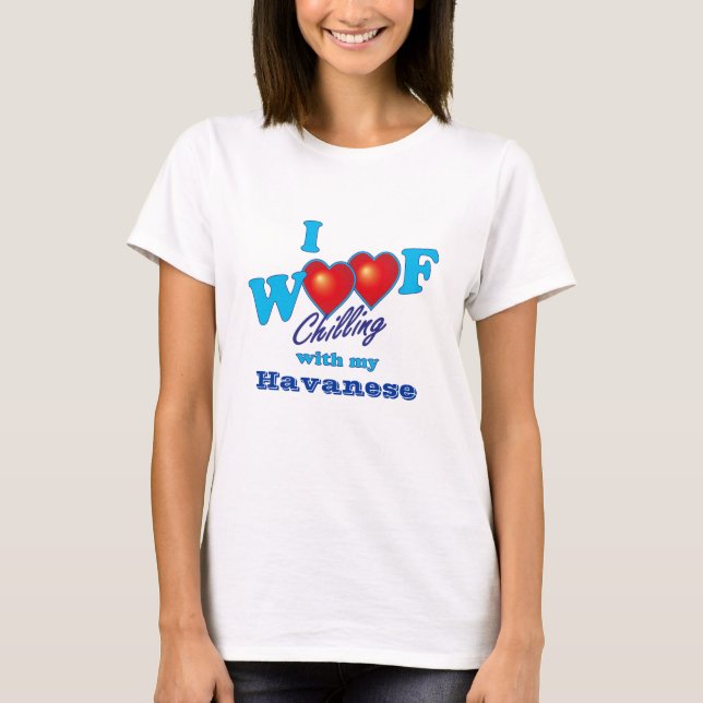 Mig Woof Havanese T-shirt (Framsida)