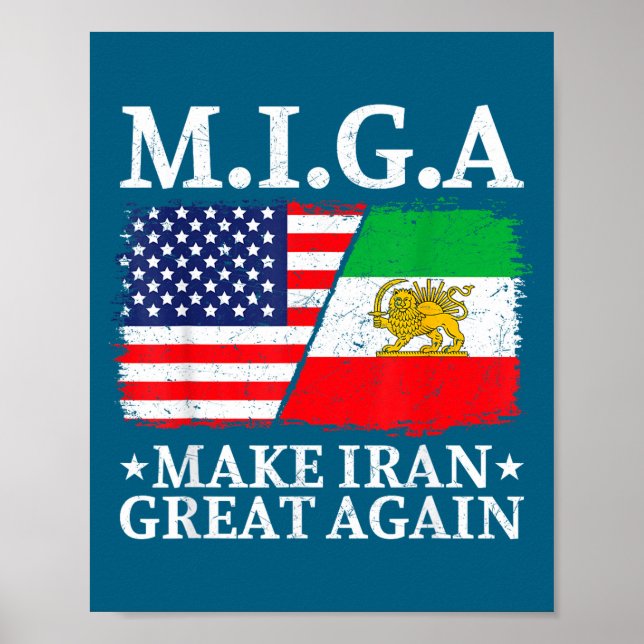 Miga Make Iran Great Again Illustration Poster (Framsidan)